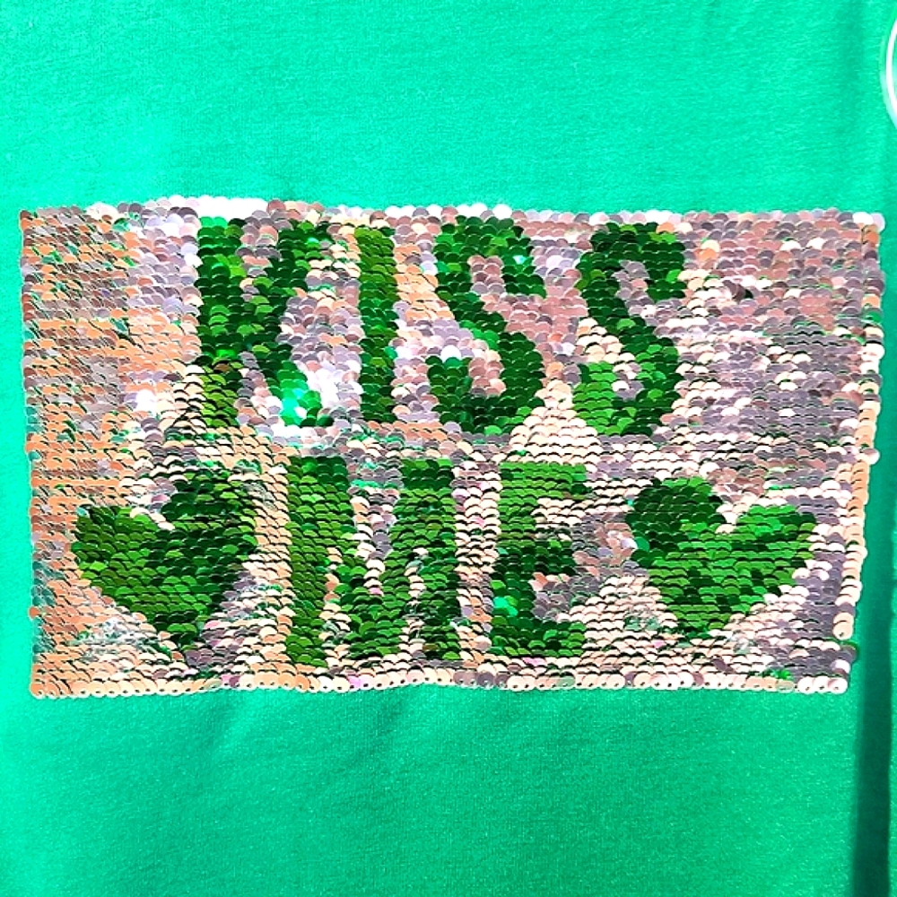 St. Patrick's Day reversible sequins t-shirt - Picture 5 of 8
